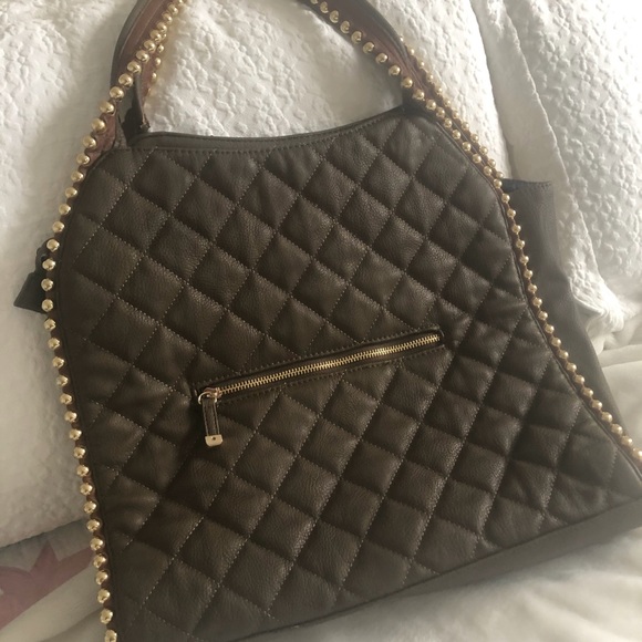 Big Buddha Georgie Dark Brown Quilted Handbag - Picture 2 of 8